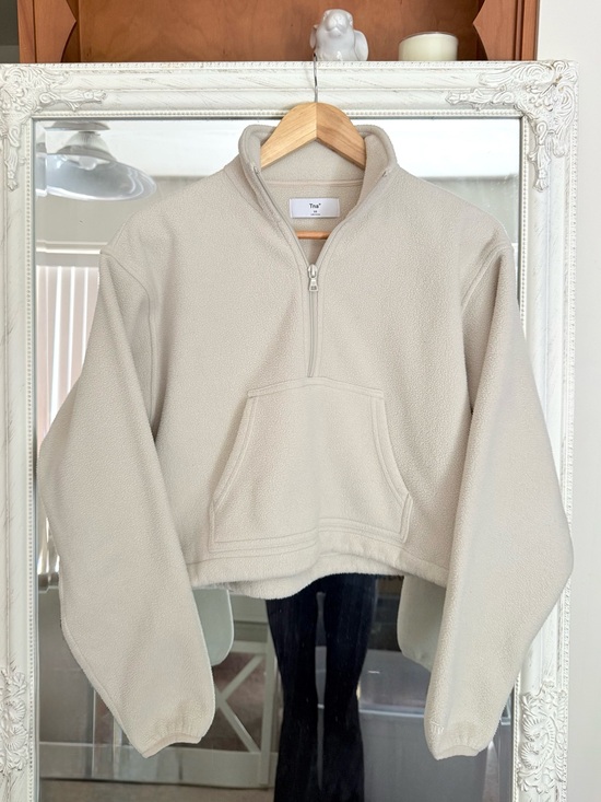 TNA Sweaters - Aritzia TNA Polar Fleece Quarter Zip Crop Sweater